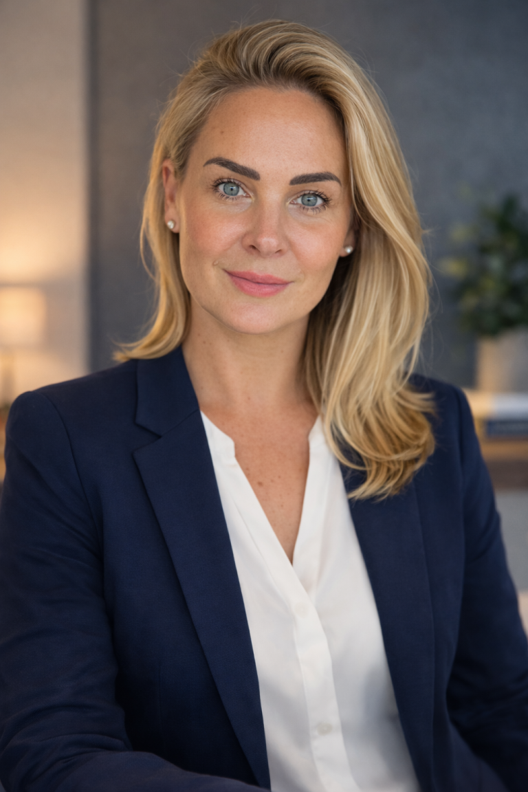 Laura Baynes | Author, Leadership Coach Laura Baynes' leadership coach portrait for personal branding website.